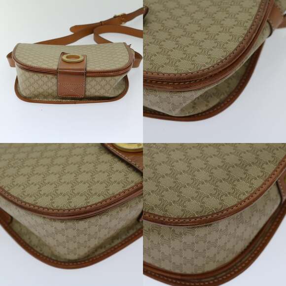 CELINE Macadam Canvas Shoulder Bag Beige - Picture 10 of 12